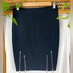 NWOT‎ T BY ALEXANDER WANG ZIPPER PENCIL SKIRT BLACK​​​​​